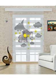 Resim Perdecizade Enxboy Fil Dijital Baskılı Zebra Perde-cocuk Odası-stor Perde Tycf5f268f74d5e6b609b0c00 Renkli 