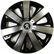 Resim Peugeot 405 Uyumlu 15 Inç Piano Black Siyah Beyaz Renkli Jant Kapağı 4 Adet 