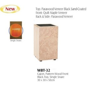 Resim Maxtone Wbt-32 Cajon Pattern Wood Front Sıngle Snare Black max 