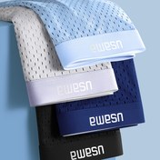 Resim 4'lü Erkekler İç Çamaşırı Seti, Ultra-İnce Elastik Kutu Şortları, Erkekler İçin Rahat Spor İç Çamaşırı, Nefes Alabilir ve Esnek Günlük Giyim Çeşitli Stillerde. 