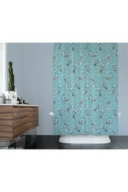 Resim Zethome Banyo Perdesi 2x100x200 Çift Kanat Duş Perdesi Halka Hediyeli Duşakabin Perdesi 4352 