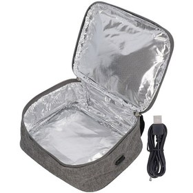 Resim Usb Isıtmalı Öğle Yemeği Kutusu Çantası Su Geçirmez Oxford Kumaş Gıda Isıtmalı Termal Çanta Açık Hava Piknik Ofis İçin Diğer Çok Renkli 