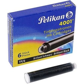 Resim Pelikan 4001 Mürekkep Dolmakalem Kartuşu 6'lı Siyah 