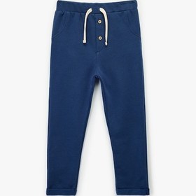 Resim Koton Düğmeli Pamuklu Rahat Kesim Basic Eşofman Altı Lacivert 6wmb40024tk Lacivert 