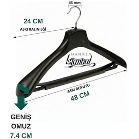Resim Ceket Askısı 48 Cm Kaydırmaz Geniş Omuz Takım Elbise Palto Askısı Gardırop Mağaza İçin 5 Adet Diğer 