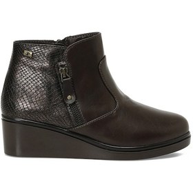 Resim Polaris 163050.z5pr Kahverengi Kadın Dolgu Topuk Bot 000000000102053891 Kahverengi 