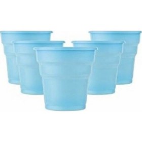 Resim Mavi Plastik Kullan At Bardak 25 Li Paket 