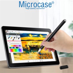Resim Microcase Universal Telefon Tablet Ipad 2in1 Disk Uçlu Stylus Pen Dokunmatik Kalem - Al3466 