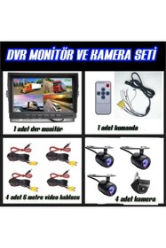 Resim Genel Markalar 4 Kameralı Kayıtlı Araç Monitörü 12 Volt & 64 Gb Destekli ( Sd Kart Sete Dahil Değildir ) 