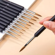 Resim 11 Mikro Fırça, Dayanıklı Küçük Sarı Kurt Fırçası - Akrilik, Yağ, Su Boyası, Yüz, Tırnak, Ölçek Model Boyama, Çizim İçin Uygun 