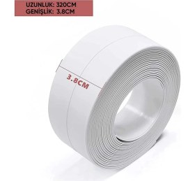 Resim Su Geçirmez Sizdirmaz Beyaz Bant Ev Küvet Lavabo Mutfak Kenar Bandı Su Geçirmez 3,2MX38 Serit Bantı 