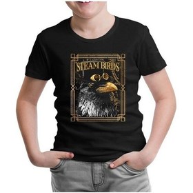 Resim Crow With A Hat Siyah Çocuk Tshirt 001 