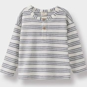Resim Defacto Erkek Bebek Bisiklet Yaka Çizgili Pike Uzun Kollu Tişört G1954a525auer105 Ekru 