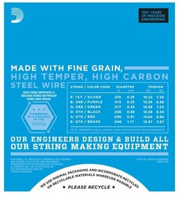 Resim D'Addario EXL110 XL Nickel Elektro Gitar Teli - Regular Light (10-46) 