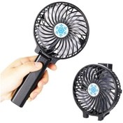 Resim Genel Markalar Handy Mini Fan Şarjlı Mini El Fanı Vantilatör Soğutucu Renk Siyah 