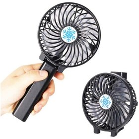 Resim Genel Markalar Handy Mini Fan Şarjlı Mini El Fanı Vantilatör Soğutucu Renk Siyah 