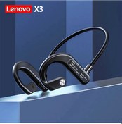Resim X3 Siyah Lenovo Kemik İletimli Kulaklık X3 Pro Yenilikçi Bileşik Diyaframlı Kulaklık İnsan Kulağı Tasarımı Kulakiçi Uzun Dayanıklılık Kulaklıkları 
