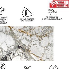 Resim Tink Kendinden Yapışkanlı Taş Mermer Desenli Pvc Panel 41X62 cm (4 Adet) 1 M² 