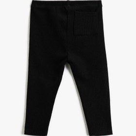 Resim Kız Bebek Fitilli Basic Tayt Etiket Detaylı Beli Lastikli 