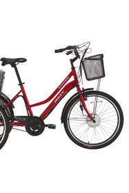 Resim Bisan E-porter Üç Tekerli Elektrikli Bisiklet 44cm V 24 Jant 3 Vites Bayrak Kırmızı Beyaz 