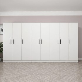 Resim Minar Kale 8 Kapak 4 Çekmece Zincir Dolap - Beyaz 