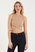 Resim ESPİNA Kadın Bantlı Crop Bluz 