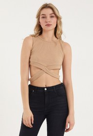 Resim ESPİNA Kadın Bantlı Crop Bluz 