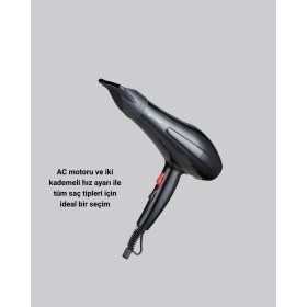 Resim Lims Store 2200W Fön Makinesi - Profesyonel Ac Motor, Soğuk ve Sıcak Üfleme 