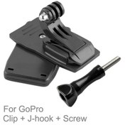 Resim A Ayarı-360 Derece Döner Sırt Çantası Şapka Klipsi Kelepçe + J-kanca Montaj Adaptörü Gopro Hero 9 8 7 6 5 Yi 4 K Eken H9 Sjcam Sj9 Go Pro Aksesuarı 