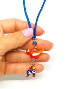 Resim Turuncu Kuş Araba Nazarlık, Cam Aksesuar, Araba Nazar Süsü 