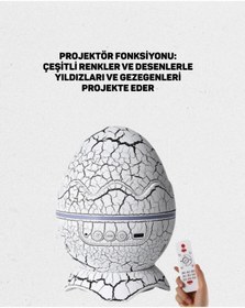 Resim ZERO LAND 1683406782 Yüksek Çözünürlüklü LED Galaksi jektör + 19 Sesli (00634) Uyku Makinesi 