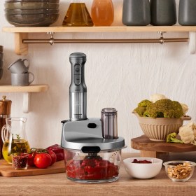 Resim Güçlü 2500W Çok Amaçlı Mutfak Robotu, Doğrayıcı, Dilimleme, Blender, 8 Fonksiyon 