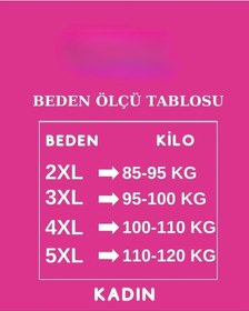 Resim Pijamerry Kadın Büyük Beden Dantel Yaka Bambu Uzun Kol Pijama Takımı 5070 - 1 Adet 001 
