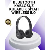 Resim Techno Stock Bluetooth 5.0 Kablosuz Kulak Üstü Kulaklık | Stereo Ses ve Katlanabilir Tasarım 