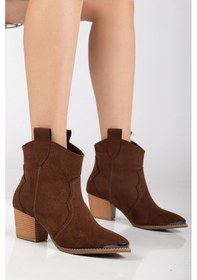 Resim Suins Davy Kadın Kovboy Burnu Aynalı Bot Kahve 