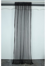 Resim Baklava Model Siyah Renk Tek Kanat Pileli Fon Perde 75 260 Cm Siyah 