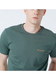 Resim Columbia Csc M Basic Sm Logo Brushed Ss Tee Erkek Kısa Kollu Tişört Cs0282-353 Yeşil 