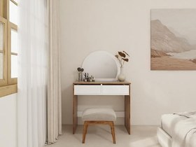 Resim Huzur Makyaj Masası Amalfi Beyaz 