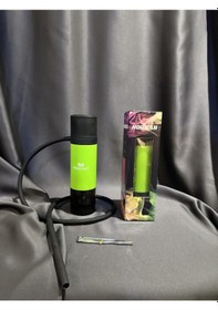 Resim Taşınabilir Yeşil Nargile Takımı 