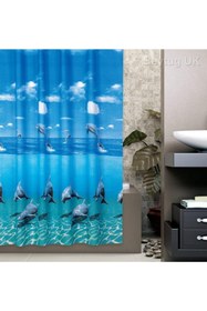 Resim Zethome Banyo Perdesi 1x120x200 Tek Kanat Duş Perdesi Halka Hediyeli 8852 