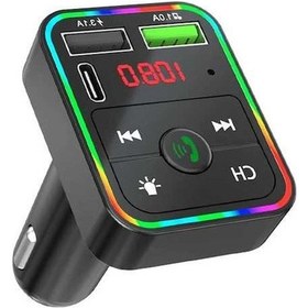 Resim Createtech Araba Fm Verici Kablosuz Dokunmatik Handfree Arama Desteği Tf Kartı U Disk Müzik Mp3 Beyaz/black ' Beyaz 