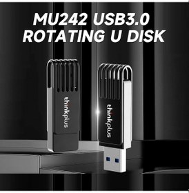Resim Lemestar Lenovo Thinkplus Mu242 64gb Usb3.0 Çevirilebilir Usb Flash Bellek, Çinko Alaşımlı Kasa, 80-100mb/s Okuma Hızı, Çoklu Cihazla Uyumlu 