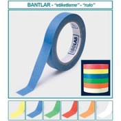 Resim Isolab 099.02.001 Etiket - Şerit - Rulo - 6 Değişik Renk 6 Adet 