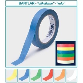 Resim Isolab 099.02.001 Etiket - Şerit - Rulo - 6 Değişik Renk 6 Adet 