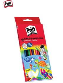 Resim PRİTT 1433960 PASTEL BOYA SİLİNEBİLİR 12Lİ 