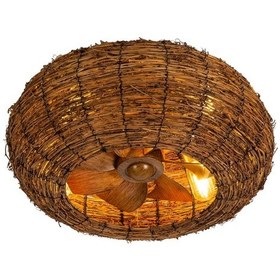 Resim Vanti 15w 4xe27 Hasır Avizeli Kumandalı Tavan Vantilatörü Kcf300 