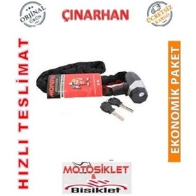 Resim Motosiklet Halat Kilit 6 Mm x 120 Cm Uzunlukta Zhongli Zoli N11.2956 