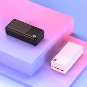 Resim Xipin PX723 Hızlı Şarj Özellikli LED Işık Göstergeli Dual USB Taşınabilir Powerbank 30000mAh - Beyaz 