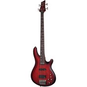 Resim Schecter C-4 Custom Bas Gitar (Trans Crimson Stain) 