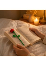 Resim Gül Tasarımlı Kitap Ayracı Estetik Ve Şık Okuma Aksesuarı Dekoratif Çiçek Kitap Ayracı 